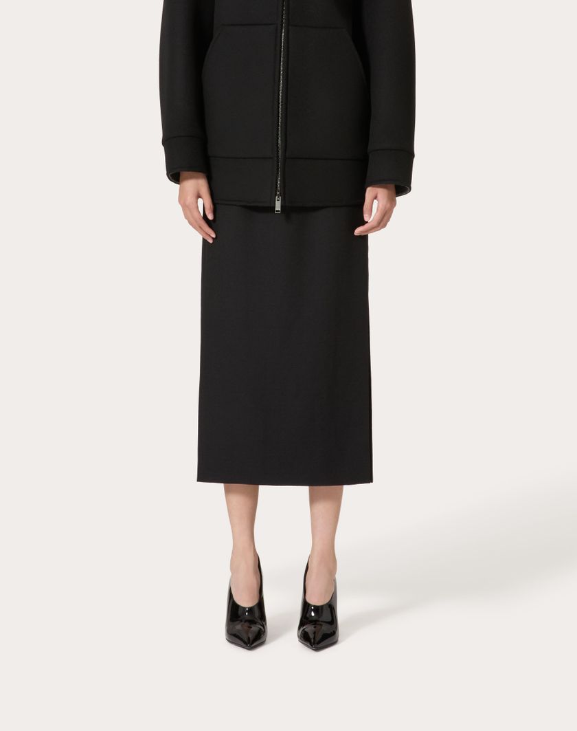 Valentino Handbags Gonna Midi In Grisaille per Donna in Nero | Valentino IT I Più Venduti