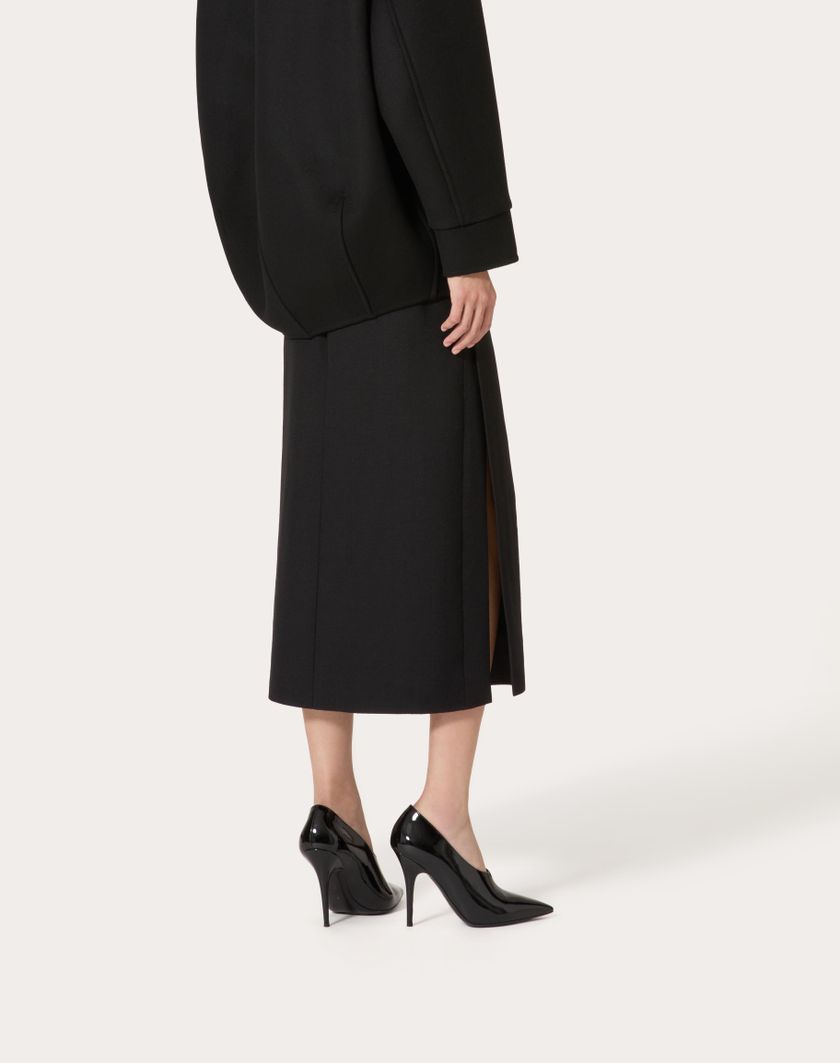 Valentino Handbags Gonna Midi In Grisaille per Donna in Nero | Valentino IT I Più Venduti