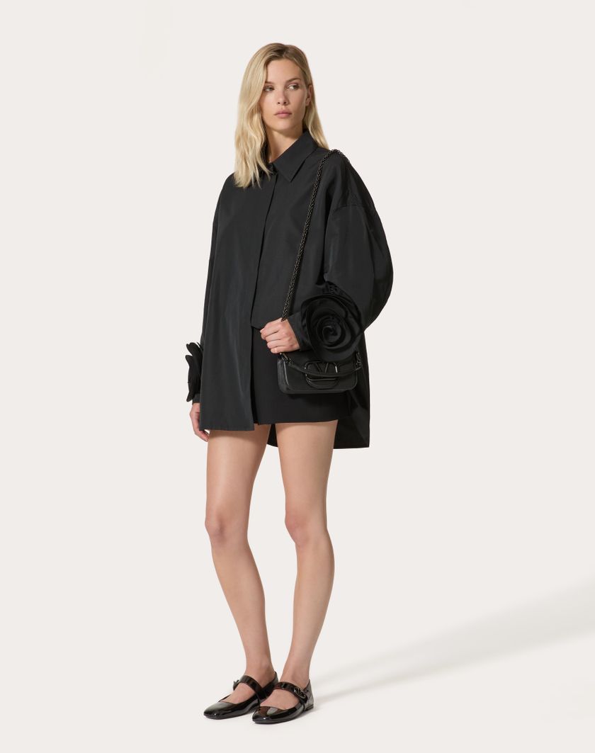 Valentino Handbags Giubbino In Micro Faille per Donna in Nero | Valentino IT Moda