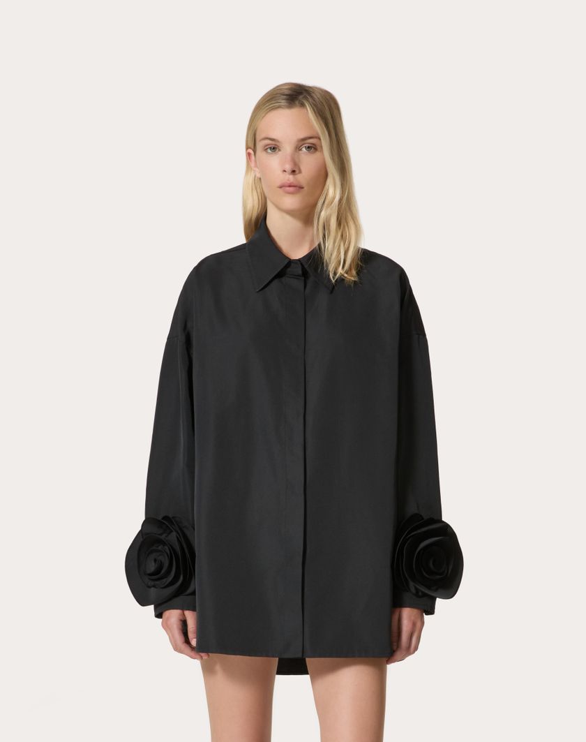 Valentino Handbags Giubbino In Micro Faille per Donna in Nero | Valentino IT Moda