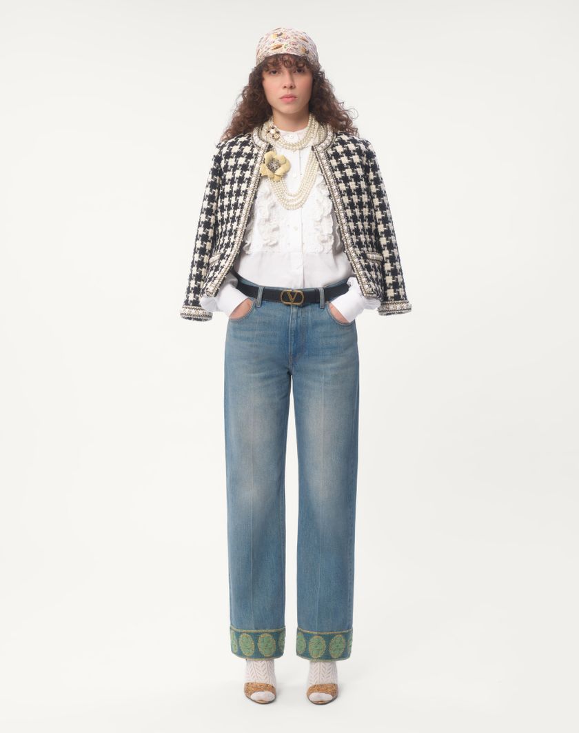 Valentino Handbags Top In Cotone E Lino Ricamato per Donna in Bianco | Valentino IT In Linea