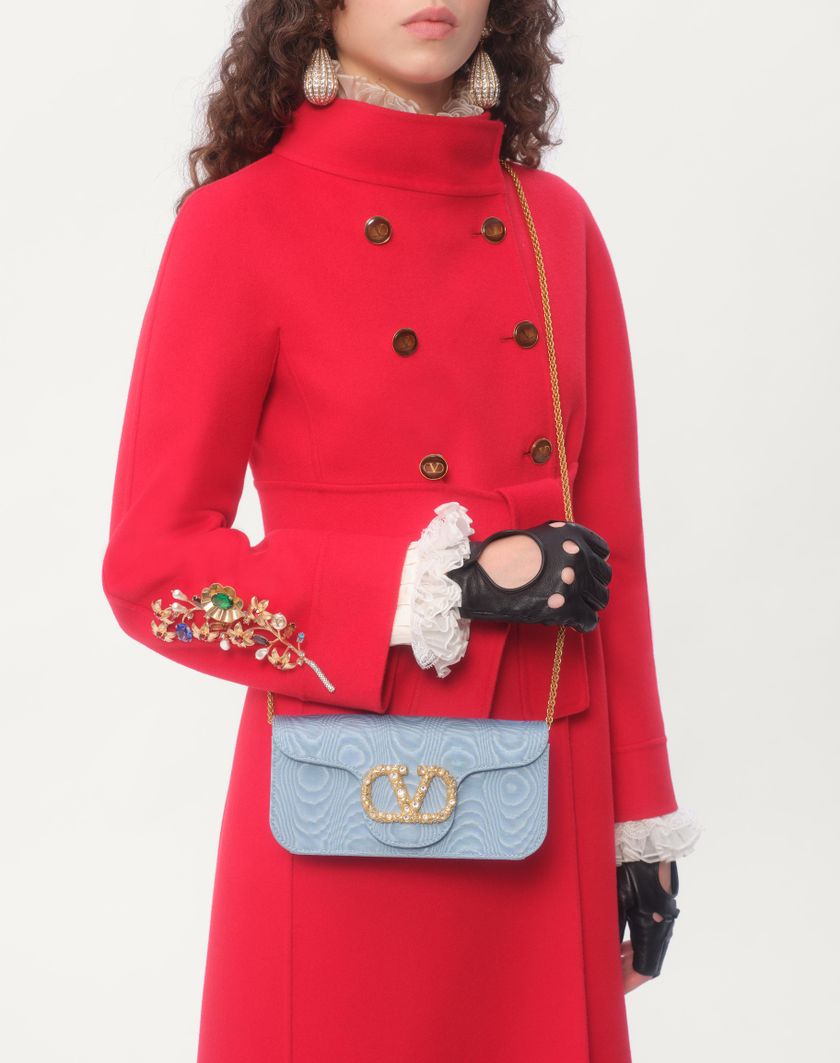 Valentino Handbags Cappotto In Compact Drap per Donna in Rosso | Valentino IT Spedizione Gratuita