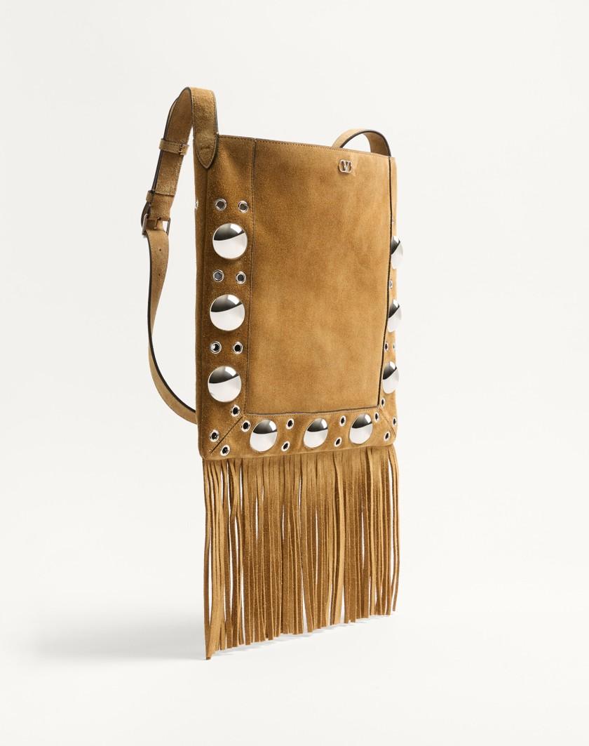 Valentino Handbags Borsa A Spalla Valentino Garavani Nellcôte In Suede Con Frange per Donna in Beige | Valentino IT Convenienza