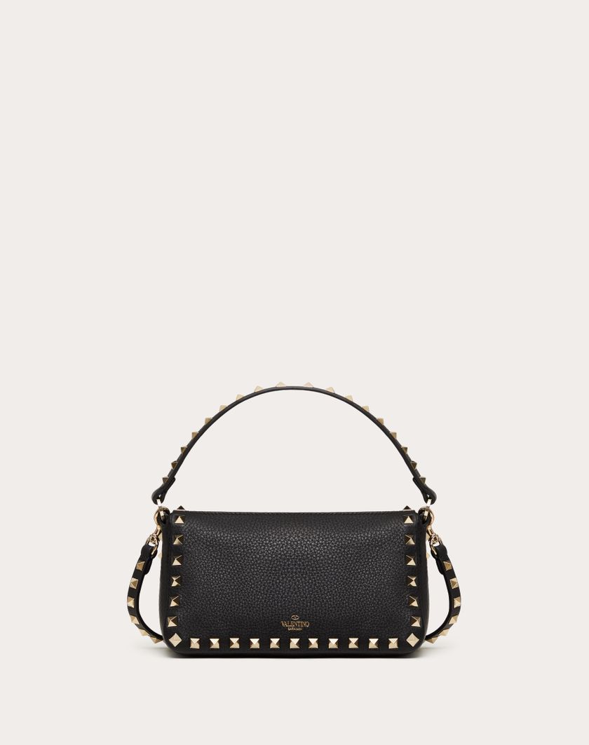 Valentino Handbags Borsa Piccola A Tracolla Rockstud In Vitello Granato per Donna in Nero | Valentino IT In Vendita
