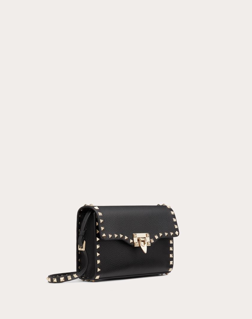 Valentino Handbags Borsa Piccola A Tracolla Rockstud In Vitello Granato per Donna in Poudre | Valentino IT Vendita Economica