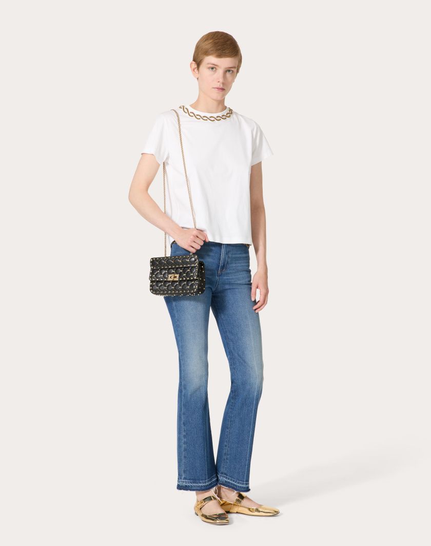 Valentino Handbags Borsa Piccola Rockstud Spike In Nappa per Donna in Poudre | Valentino IT I Più Venduti