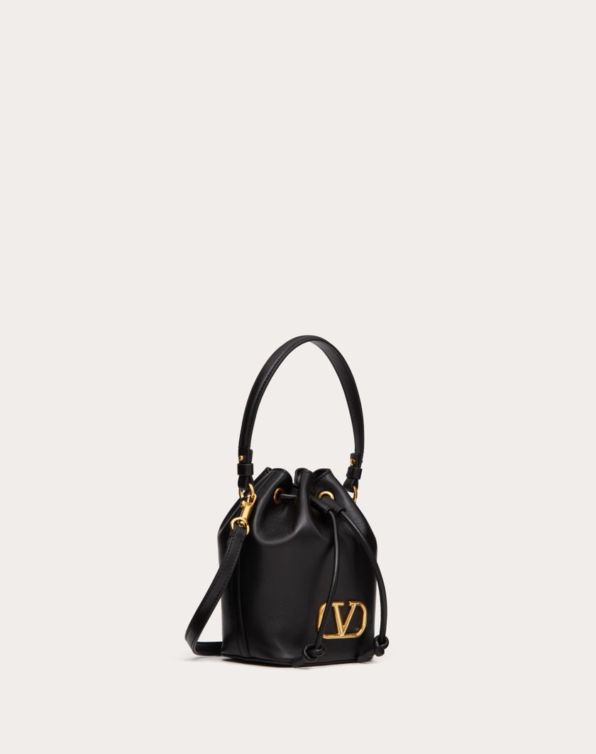 Valentino Handbags Mini Borsa A Secchiello Vlogo Signature In Nappa per Donna in Nero | Valentino IT Offerta speciale della fabbrica
