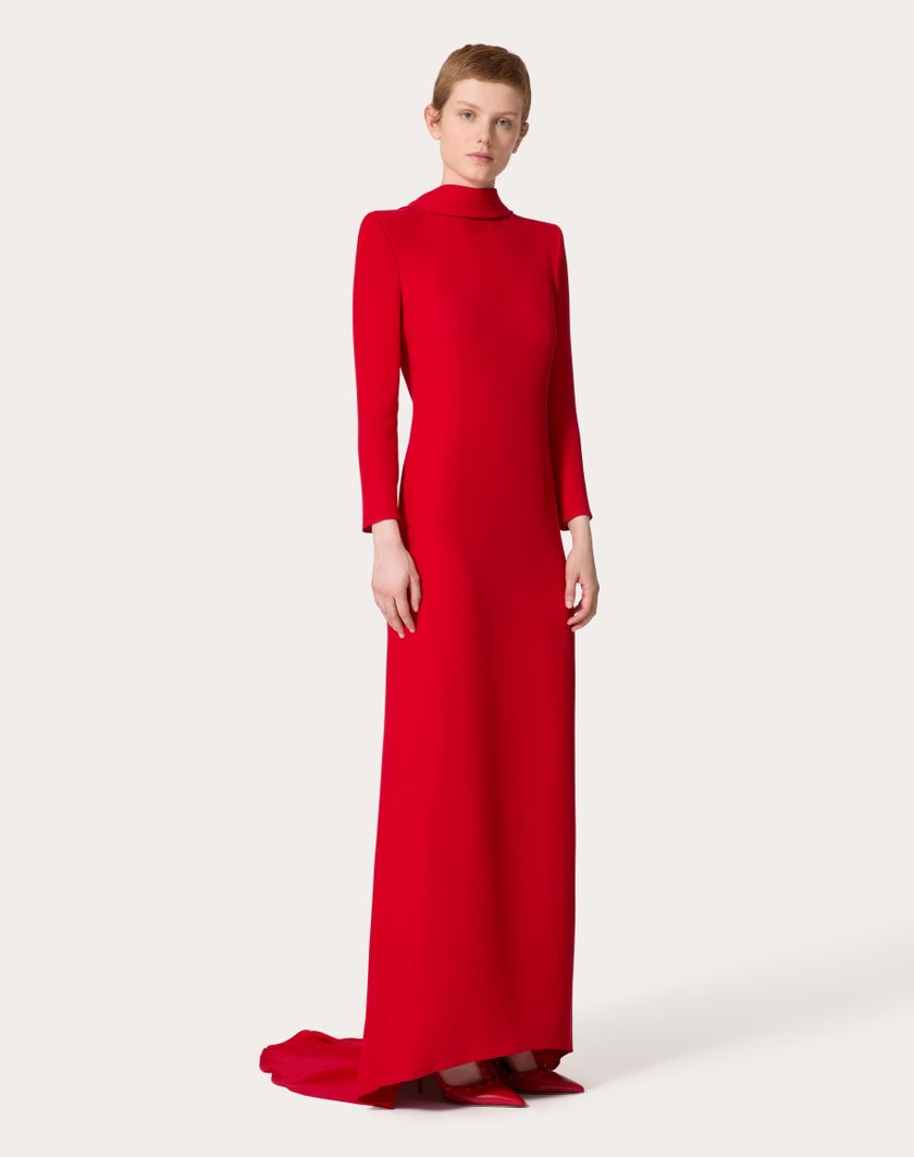 Valentino Handbags Gown In Cady Couture per Donna in Rosso | Valentino IT Shopping Online