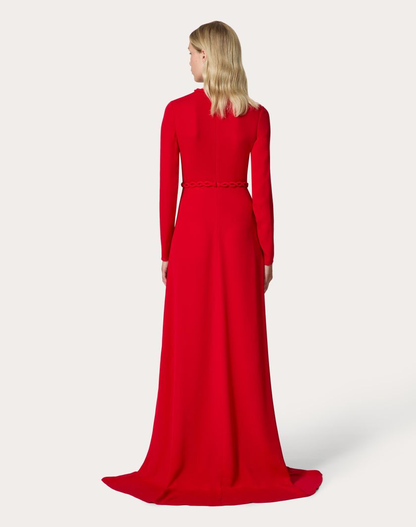 Valentino Handbags Abito Da Sera In Georgette Double per Donna in Rosso | Valentino IT Presa