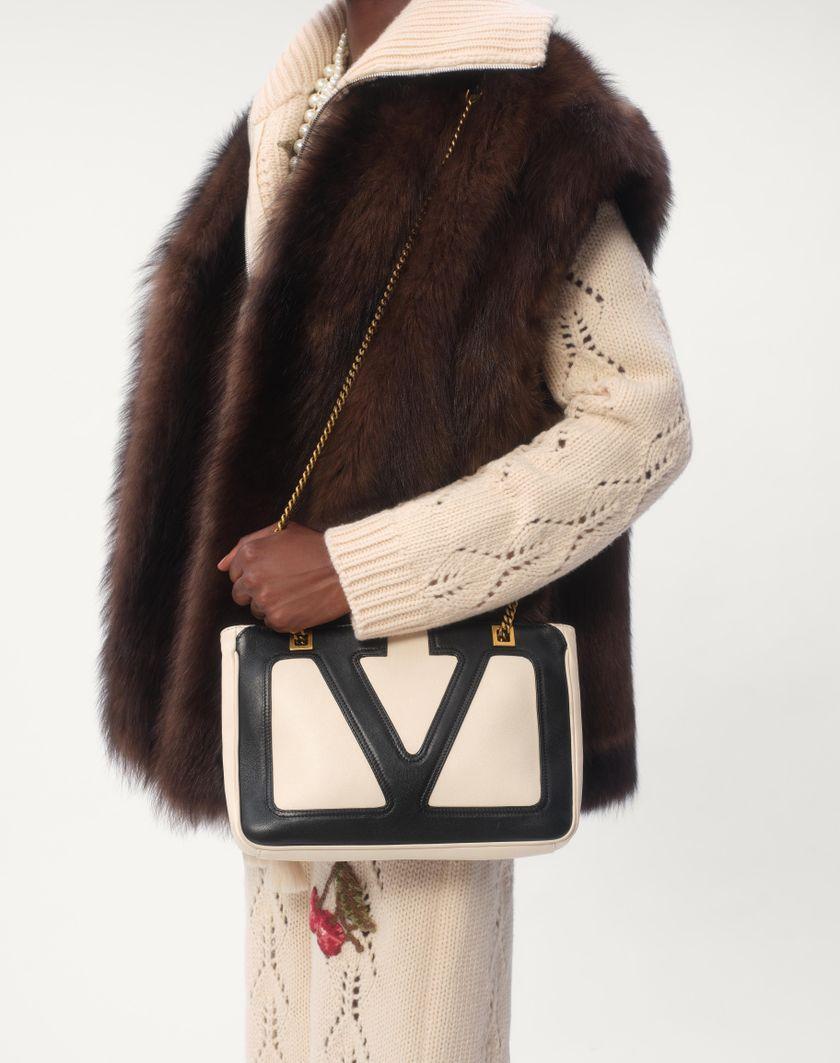 Valentino Handbags Gilet In Shearling per Donna in Marrone | Valentino IT Outlet