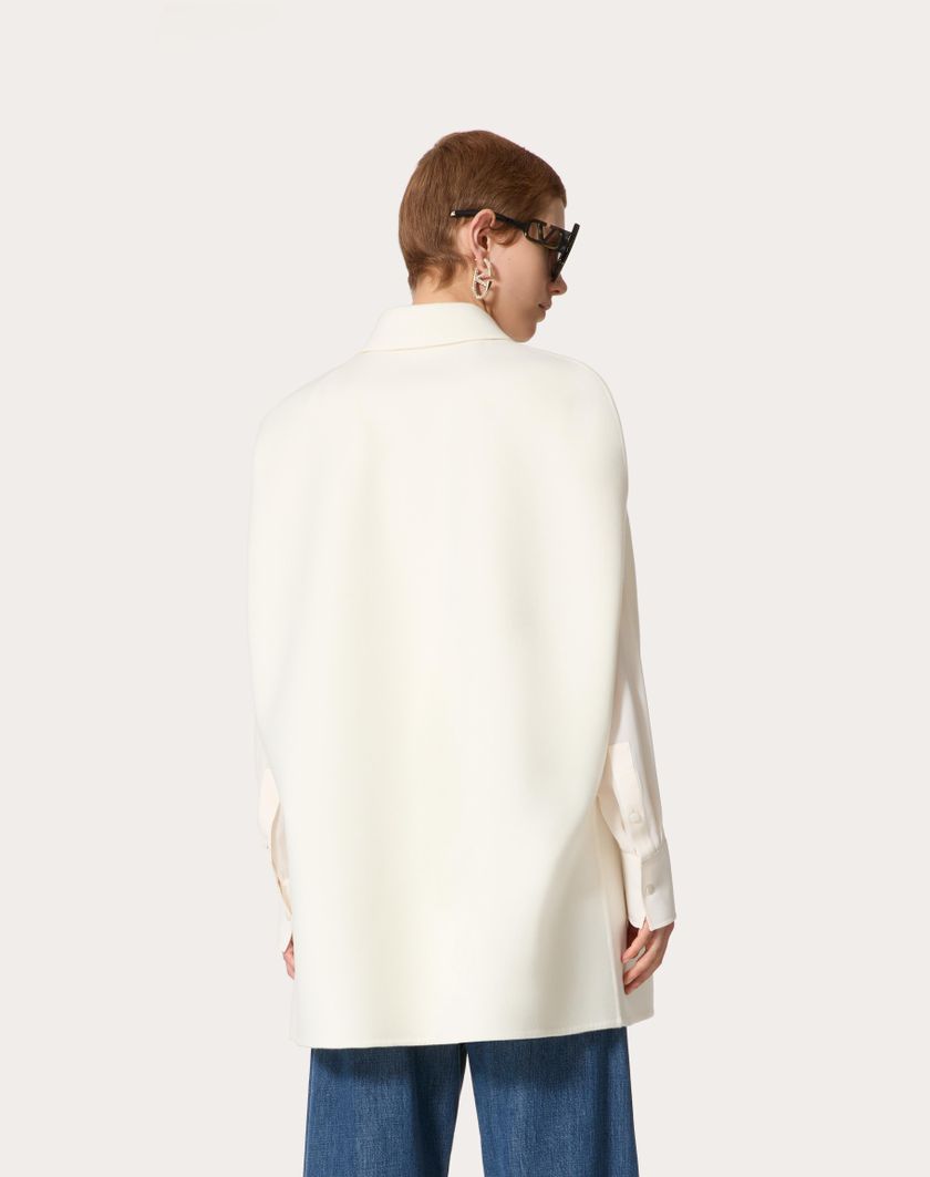 Valentino Handbags Cappa In Compact Drap per Donna in Avorio | Valentino IT I Più Venduti